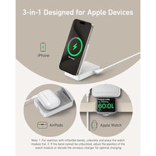 Load image into Gallery viewer, Anker MagGo 3-in-1 MagSafe-Compatible Qi2 15W Foldable Charging Station, White_973
