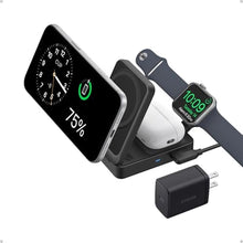 Load image into Gallery viewer, Anker MagGo 3-in-1 MagSafe-Compatible Qi2 15W Foldable Charging Station, Black_1

