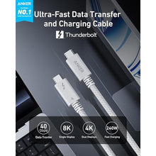 Load image into Gallery viewer, Anker Prime Thunderbolt 4 Cable, 3.3ft USB-C to USB-C Cable, 240W Charging, White_233
