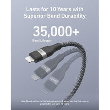 Load image into Gallery viewer, Anker USB C to Lightning Cable, Upcycled-Braided Cord (3 ft), Black_1375
