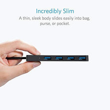 Load image into Gallery viewer, Anker USB Hub 4 Ports with 5Gbps Data Transfer, Multiple USB 3.0 Hub, USB Splitter for Laptop, Extender for A Port Laptop, PC, Desktop and More [Charging Not Supported](0.7 ft USB-A), Black_8157
