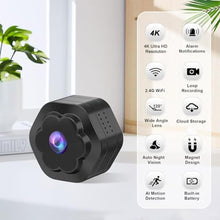 Load image into Gallery viewer, Anlork WiFi Indoor Security Camera,Nanny Camera, 4K Ultra HD Mini Wireless Cameras for Baby,Pets, AI Motion Detection Alerts, Auto Night Vision, Real Time Record Surveillance Cam for Home (Flower), Black_815
