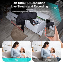 Load image into Gallery viewer, Anlork WiFi Indoor Security Camera,Nanny Camera, 4K Ultra HD Mini Wireless Cameras for Baby,Pets, AI Motion Detection Alerts, Auto Night Vision, Real Time Record Surveillance Cam for Home (Flower), Black_816
