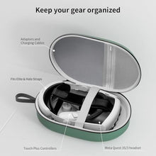 Load image into Gallery viewer, annapro Carrying Case for Meta Quest 3/Quest 3S/3S Xbox Edition/Vision Pro 2, Compatible with Battery Elite Strap, Controllers Accessories, Hard Shell Case and Superior Protection for Travel, Green, DarkNightGreen_8341
