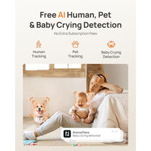 Load image into Gallery viewer, Anona Pano 4K UHD Indoor Camera, Pet/Dog/Baby Security Camera with Phone App, 360 Pan-Tilt, 2.4G/5G Dual-Band Wi-Fi 6, Auto-Tracking, Person/Pet/Baby Crying Detection, Privacy Mode, Two-Way Audio, CamPack_167
