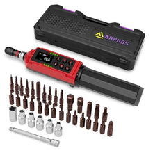 Load image into Gallery viewer, ANPUDS Digital Torque Screwdriver, 0.4-26.6 in-lbs (0.045-3 Nm), 1% Accuracy 1/4" Drive Inch-Pound Torque Screwdriver Set with Buzzer, Vibration &amp; LED Alerts for Electronics, Optics, Precision Repair, Blackred_1
