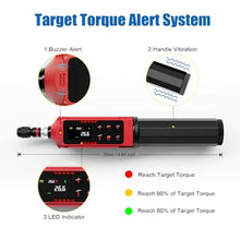 Load image into Gallery viewer, ANPUDS Digital Torque Screwdriver, 0.4-26.6 in-lbs (0.045-3 Nm), 1% Accuracy 1/4" Drive Inch-Pound Torque Screwdriver Set with Buzzer, Vibration &amp; LED Alerts for Electronics, Optics, Precision Repair, Blackred_6127
