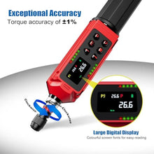 Load image into Gallery viewer, ANPUDS Digital Torque Screwdriver, 0.4-26.6 in-lbs (0.045-3 Nm), 1% Accuracy 1/4" Drive Inch-Pound Torque Screwdriver Set with Buzzer, Vibration &amp; LED Alerts for Electronics, Optics, Precision Repair, Blackred_6129
