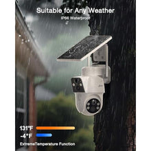 Load image into Gallery viewer, ANRAN 2 Pack Dual-Lens Solar Security Camera Wireless Outdoor - 3MP Fixed Wide-Angle + PTZ 360 View, Home Security Camera with Color Night Vision, 2-Way Talk, PIR Motion Detection, 100% Wire-Free, DualLensPackWhite_2045
