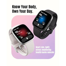 Load image into Gallery viewer, antfit Smart Watch for Women Men Android &amp; iPhone, 1.85" Ultra HD AMOLED Display,10 Day Battery, 3ATM Swimming Waterproof, Answer/Make Calls, Fitness/Heart Rate/Sleep Tracker/100 Sports, Black_1707
