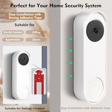 Load image into Gallery viewer, Anti-Theft No Drill Doorbell Mount Compatible with Google Nest Doorbell (Battery), Video Doorbell Door Mount for Apartment, Home, Renters,No Tools Needed and Protect Your Wall (Doorbell NOT Included), White_4231
