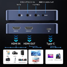 Load image into Gallery viewer, ANYOYO 4K@60Hz HDMI Capture Card, USB3.0 Game Capture Video, 4K@60FPS HD Recording, High-Speed Data Transfer, Game Capture,Video Capture Applicable for Live Streaming, Screen Sharing_1248
