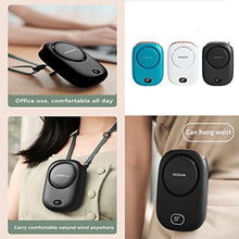 Load image into Gallery viewer, AOCOOLFAN Portable Neck Fan, Mini Small Personal Handheld Fan USB Rechargeable 3 Speed for Girls Boys Woman Eyelash Travel Home Office Outdoor (Black)_2044
