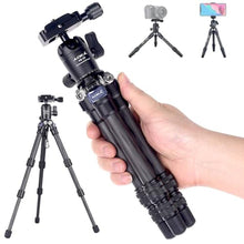 Load image into Gallery viewer, AOKA 15.75"/0.99 lbs Mini Carbon Fiber Tripod, Compact Pocket Travel Tabletop Tripod for Mobile Phones, Mirrorless Cameras, Digital Cameras, Projectors, Webcams, Inch_1
