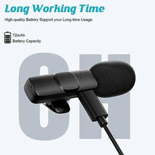 Load image into Gallery viewer, Aolemoa Wireless Microphone for iPhone iPad, Wireless Lavalier Microphone, Mini Mic Clip-on Microphones for Video Recording, Live Stream, Interview, Tiktok, Vlog, Podcast, YouTube, 2 Pack, Black_7284
