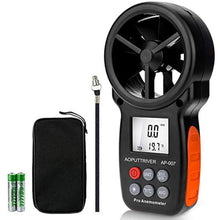 Load image into Gallery viewer, AOPUTTRIVER AP-007 Pro Handheld Anemometer, 8-Blade Digital Wind Speed CFM Meter, 5 Units m/s km/h mph Knots ft/min, Wind Chill &amp; Temperature, Backlight LCD, Tripod Mount for HVAC Drone Golf Shooting, APStandard_1
