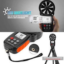 Load image into Gallery viewer, AOPUTTRIVER AP-007 Pro Handheld Anemometer, 8-Blade Digital Wind Speed CFM Meter, 5 Units m/s km/h mph Knots ft/min, Wind Chill &amp; Temperature, Backlight LCD, Tripod Mount for HVAC Drone Golf Shooting, APStandard_8042
