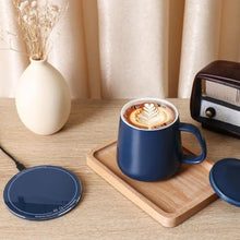 Load image into Gallery viewer, APEKX Self-Heating Ceramic Coffee Mug - Stable 130F Temperature, 15W Wireless Phone Charging, 12.8 fl oz Capacity - USB-C Enabled. (Deep Navy), DeepNavy_1679
