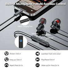 Load image into Gallery viewer, APETOO USB C Headphones with Charging for iPhone 17 16 15 Pro Max/iPad, Magnetic USB-C Wired Earbuds Noise Canceling in-Ear Earphones with Mic Volume Control for Samsung S26 S25 S24 S23 S22 Pixel 10 9, Black_1813
