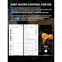 Load image into Gallery viewer, APEXEL Professional Macro Photography Lens with Fill Light for Smartphone, Macro Lenses for iPhone, Samsung, Galaxy, Android Phone(Fits for Almost All Phone), Cell Phone Lens Attachment for iPhone, LevelWarmCool_477

