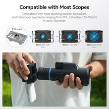 Load image into Gallery viewer, APEXEL Telescope Phone Adapter, Binocular Photo Adapter for Android &amp; iPhone, Phone Holder Mount for Telescope, Monocular, Binocular, Microscope, Spotting Scope. (Including Bluetooth Shutter Remote), WithShutterRemote_7625
