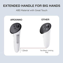 Load image into Gallery viewer, APEXINNO Extended Handle Controller Grips Cover for Meta Quest 3 VR Accessories, Extension Controller Protector Cover Skin with Adjustable Hand Straps, Battery Opening Design for Oculus Quest 3_345
