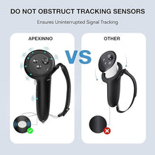 Load image into Gallery viewer, APEXINNO Extended Handle Controller Grips Cover for Meta Quest 3 VR Accessories, Extension Controller Protector Cover Skin with Adjustable Hand Straps, Battery Opening Design for Oculus Quest 3_346
