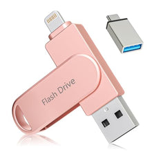 Load image into Gallery viewer, Apple MFi Certified 512GB Photo Stick, Flash Drive for iPhone Memory Stick for Photo/Video Backup Stick, High-Speed USB Stick iPhone Storage Drive Compatible for iPhone/iPad/Android/PC (Pink)_1
