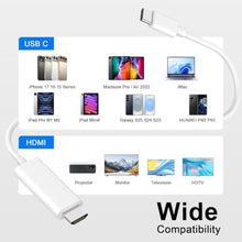 Load image into Gallery viewer, [Apple MFi Certified] USB C to HDMI Adapter for iPhone 17 16 15 to TV, White_135
