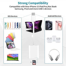 Load image into Gallery viewer, [Apple MFi Certified] USB C to SD Card Camera Reader for iPhone 17 16 15, White_107
