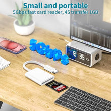 Load image into Gallery viewer, [Apple MFi Certified] USB C to SD Card Camera Reader for iPhone 17 16 15, White_109
