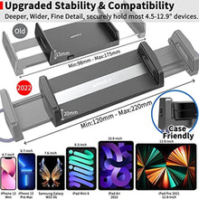 Load image into Gallery viewer, APPS2Car Upgraded Tablet Car Mount for iPad Truck Holder Long Arm Extension Strong Suction Cup Windshield Mount for 7-13 Inch Tablet iPad Pro Air Mini_8550
