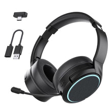Load image into Gallery viewer, Aprilday Wireless Gaming Headset2.4Ghz Wireless Gaming Headphones with Mic,Low Latency,Bluetooth Gaming Headset for PC3.5mm Wired Gaming Headset-Black_1
