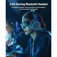 Load image into Gallery viewer, Aprilday Wireless Gaming Headset2.4Ghz Wireless Gaming Headphones with Mic,Low Latency,Bluetooth Gaming Headset for PC3.5mm Wired Gaming Headset-Black_2148
