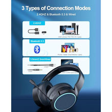 Load image into Gallery viewer, Aprilday Wireless Gaming Headset2.4Ghz Wireless Gaming Headphones with Mic,Low Latency,Bluetooth Gaming Headset for PC3.5mm Wired Gaming Headset-Black_2149

