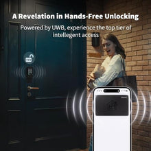 Load image into Gallery viewer, Aqara UWB Smart Lock U400, Apple Home Key, Fingerprint Deadbolt, Black_46
