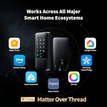 Load image into Gallery viewer, Aqara UWB Smart Lock U400, Apple Home Key, Fingerprint Deadbolt, Black_48
