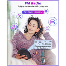 Load image into Gallery viewer, ARAFUNA Portable CD Player Bluetooth with FM Radio, 2000mAh Rechargeable, Black_4978
