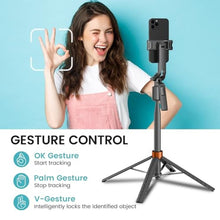 Load image into Gallery viewer, arbenlulu Auto Face Tracking Tripod for iPhone,70" Tall Travel Phone Tripod with Remote and Gesture Control,Selfie Stick for Video Recording&amp;TikTok Live Streaming&amp;Content Creator_22
