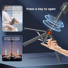 Load image into Gallery viewer, arbenlulu Face Tracking Tripod for iPhone,70" Tall Travel Phone Tripod Stand with Light,Remote and Gesture Control,Selfie Stick for Video Recording&amp;TikTok Live Streaming&amp;Content Creator, BlackandOrange_1809
