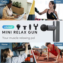 Load image into Gallery viewer, arboleaf Massage Gun Deep Tissue, Balance of Power &amp; Portability Full-Metal Percussion Massager with Silent Brushless Motor - Ultra-Quiet Pocket-Sized for Athletes Back Pain Relief Home Office Travel, Gray_8574
