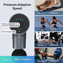 Load image into Gallery viewer, arboleaf Massage Gun Deep Tissue, Full-Metal Electric Portable Hand Held Massager Gun with Case for Back, Body Sore Muscles, Pain Relief, Office, Home, Athletes, MediumGray_4497
