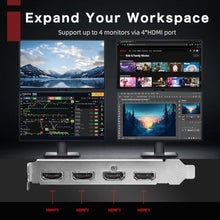 Load image into Gallery viewer, ARDIYES GT 730 4GB GDDR3 GPU 4X HDMI Graphics Card, 4 Independent Display Multi-Monitor Setup, 64-bit DDR3 Video Card_1626
