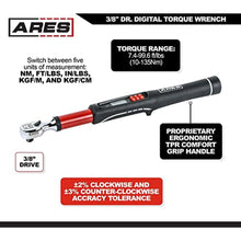 Load image into Gallery viewer, ARES 43000-3/8-Inch Drive Electronic Digital Torque Wrench - 7.4-99.6 ft/lbs (10-135Nm) - Reversible Sealed Head - Multi-Alert System Prevents Over-Torquing, SilverOrGray_5466

