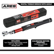 Load image into Gallery viewer, ARES 43007-3/8-Inch Drive Flex Head Electronic Digital Torque and Torque Angle Wrench - 10-100 ft/lbs (13.5-135Nm) - Reversible Sealed Head - Multi-Alert Prevents Over-Torquing, Black_5494
