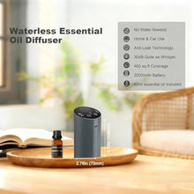 Load image into Gallery viewer, Aroma Diary Waterless Oil Diffuser Starter Kit with Essential Oil, SilvergreyWithEssentialOil_2074
