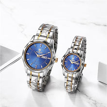 Load image into Gallery viewer, Aroncent Valentines Couple Pair Watches: 2Pcs His and Hers Watches Stainless Steel Waterproof Quartz Analog Wrist Watch - Gifts Set for Lovers Men Women - Style 4_644
