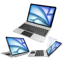 Load image into Gallery viewer, Arteck iPad Air 11-inch Keyboard Case with Trackpad, Bluetooth Keyboard with Folio Full Protection Case and Touchpad for Apple iPad Air 11 M4/M3/M2 (2026/2025/2024), Air 5/Air 4, Silver_1
