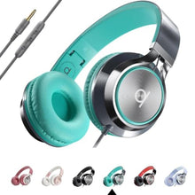 Load image into Gallery viewer, ARTIX CL750 Adults &amp; Kids Headphones with Cord, Microphone &amp; Volume Control - Wired Headphones with Mic, Plug In Teens Corded Head phones Wire for Laptop, Computer, Chromebook, iPad &amp; Tablet 3.5mm Aux, Turquoise_1
