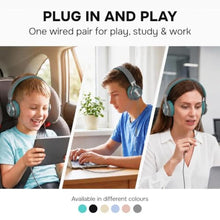 Load image into Gallery viewer, ARTIX CL750 Adults &amp; Kids Headphones with Cord, Microphone &amp; Volume Control - Wired Headphones with Mic, Plug In Teens Corded Head phones Wire for Laptop, Computer, Chromebook, iPad &amp; Tablet 3.5mm Aux, Turquoise_6514

